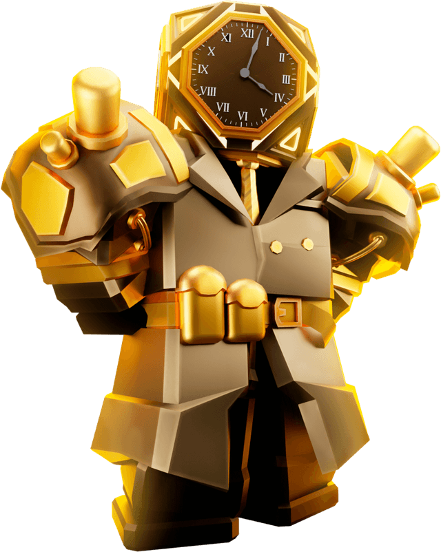 Golden Future Large Clockman